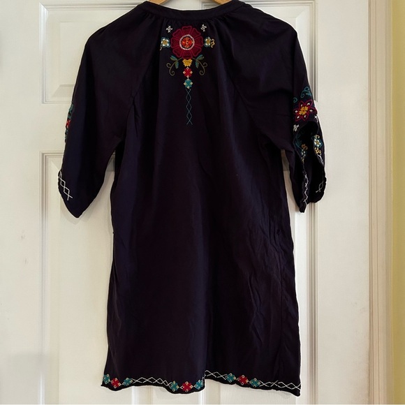 JOHNNY WAS Embroidered Boho Tunic Dress - Picture 9 of 13